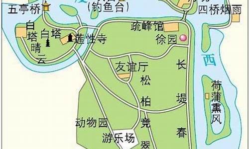 扬州瘦西湖景点地图_扬州瘦西湖全景地图